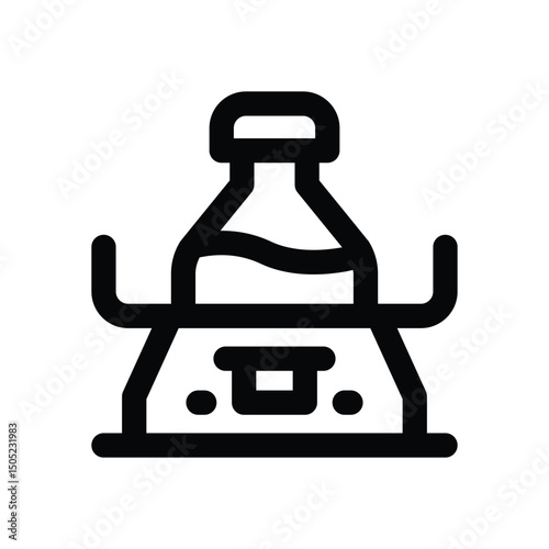 orbital shaker line icon. Clean and minimalist vector icon for websites, mobile apps, presentations, and logos. Fully scalable and customizable for any project.