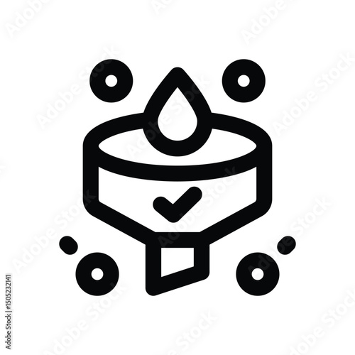 filter line icon. Clean and minimalist vector icon for websites, mobile apps, presentations, and logos. Fully scalable and customizable for any project.