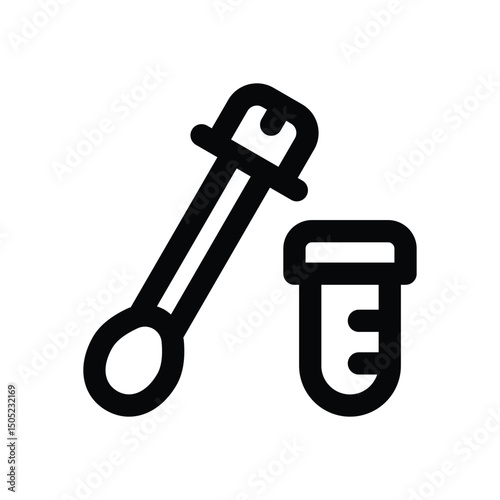 cotton swab line icon. Clean and minimalist vector icon for websites, mobile apps, presentations, and logos. Fully scalable and customizable for any project.