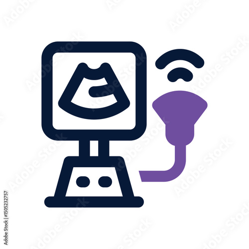 ultrasound duotone icon. Sleek and modern vector icon for websites, mobile apps, marketing materials, and corporate design. Fully scalable and ready to use.