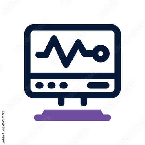electrocardiogram duotone icon. Sleek and modern vector icon for websites, mobile apps, marketing materials, and corporate design. Fully scalable and ready to use.