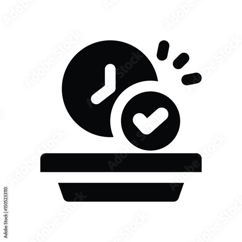 intermittent fasting glyph icon. Strong and solid vector icon for websites, mobile interfaces, presentations, and visual branding. High quality and easy to edit.