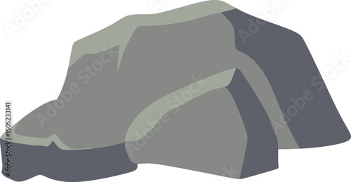 Rock Stones Illustration Flat