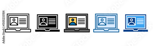 Consumer Profile Icon Set Multiple Style Collection