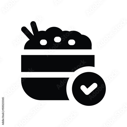 carbohydrate glyph icon. Strong and solid vector icon for websites, mobile interfaces, presentations, and visual branding. High quality and easy to edit.