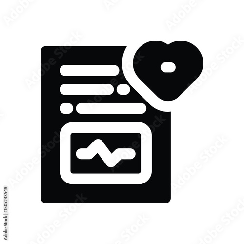 health glyph icon. Strong and solid vector icon for websites, mobile interfaces, presentations, and visual branding. High quality and easy to edit.