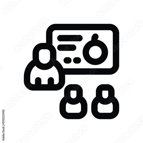 nutrition plan line icon. Clean and minimalist vector icon for websites, mobile apps, presentations, and logos. Fully scalable and customizable for any project.