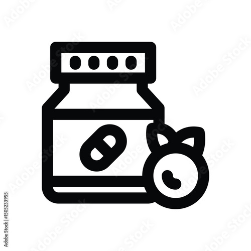 supplement line icon. Clean and minimalist vector icon for websites, mobile apps, presentations, and logos. Fully scalable and customizable for any project.