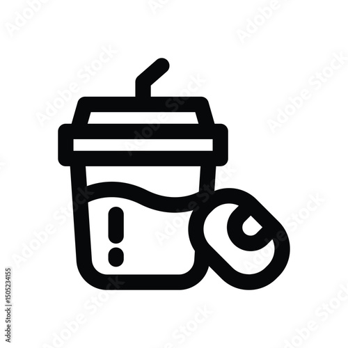 soy milk line icon. Clean and minimalist vector icon for websites, mobile apps, presentations, and logos. Fully scalable and customizable for any project.