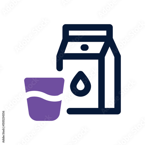 milk duotone icon. Sleek and modern vector icon for websites, mobile apps, marketing materials, and corporate design. Fully scalable and ready to use.