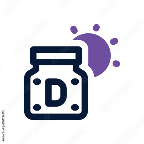 vitamin d duotone icon. Sleek and modern vector icon for websites, mobile apps, marketing materials, and corporate design. Fully scalable and ready to use.