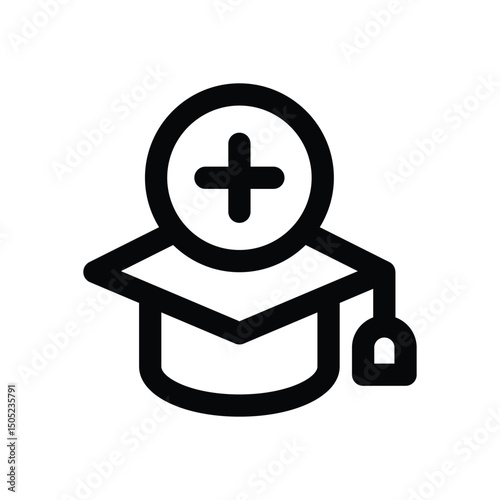 medical student line icon. Clean and minimalist vector icon for websites, mobile apps, presentations, and logos. Fully scalable and customizable for any project.