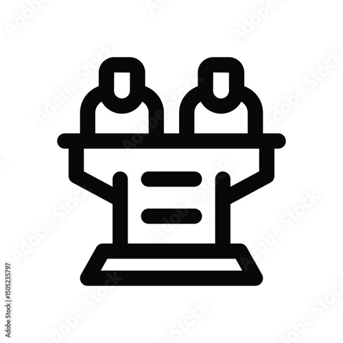 committee line icon. Clean and minimalist vector icon for websites, mobile apps, presentations, and logos. Fully scalable and customizable for any project.