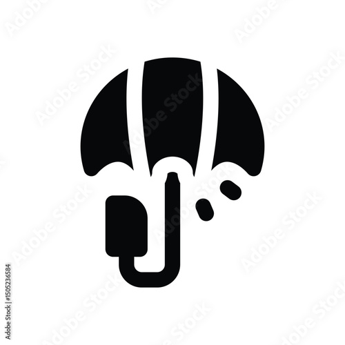 umbrella glyph icon. Strong and solid vector icon for websites, mobile interfaces, presentations, and visual branding. High quality and easy to edit.