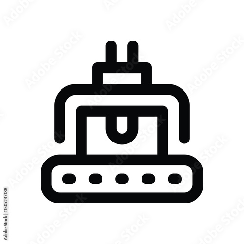 conveyor line icon. Clean and minimalist vector icon for websites, mobile apps, presentations, and logos. Fully scalable and customizable for any project.