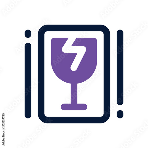 fragile duotone icon. Sleek and modern vector icon for websites, mobile apps, marketing materials, and corporate design. Fully scalable and ready to use.
