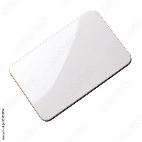 A pristine white card awaits its purpose embodying potential and promise on transparent background