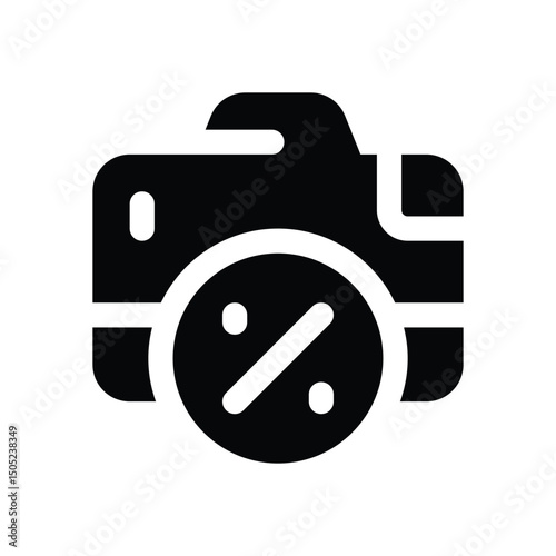camera glyph icon. Strong and solid vector icon for websites, mobile interfaces, presentations, and visual branding. High quality and easy to edit.