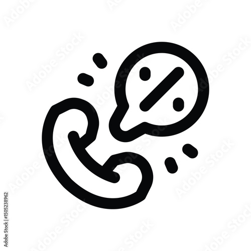 phone call line icon. Clean and minimalist vector icon for websites, mobile apps, presentations, and logos. Fully scalable and customizable for any project.