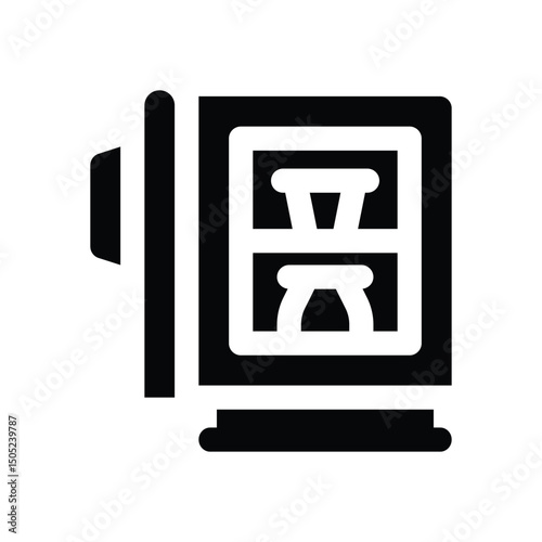 refrigeration glyph icon. Strong and solid vector icon for websites, mobile interfaces, presentations, and visual branding. High quality and easy to edit.
