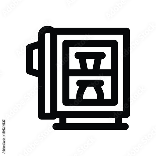 refrigeration line icon. Clean and minimalist vector icon for websites, mobile apps, presentations, and logos. Fully scalable and customizable for any project.