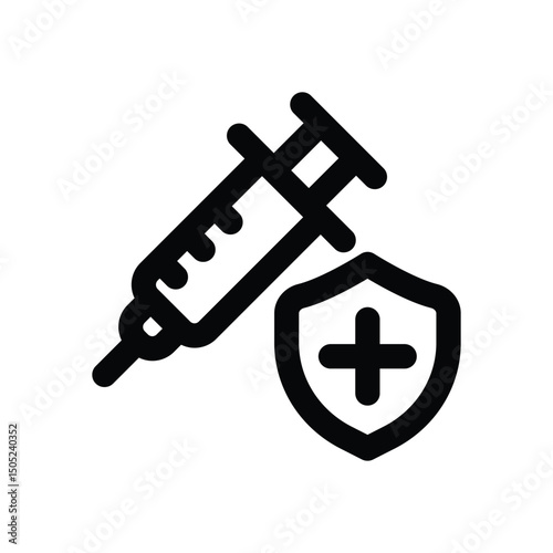 protection line icon. Clean and minimalist vector icon for websites, mobile apps, presentations, and logos. Fully scalable and customizable for any project.