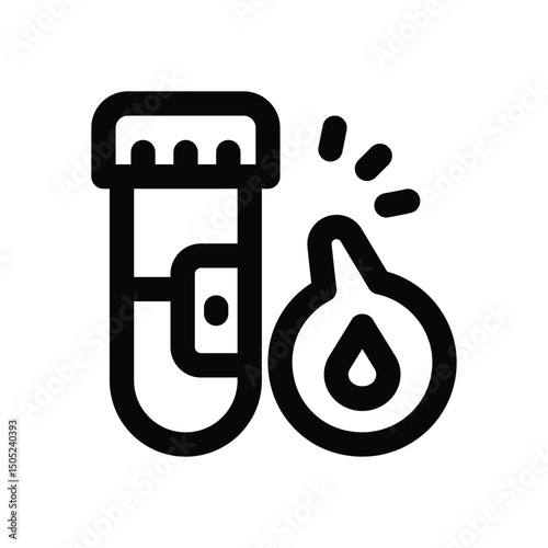 blood sample line icon. Clean and minimalist vector icon for websites, mobile apps, presentations, and logos. Fully scalable and customizable for any project.