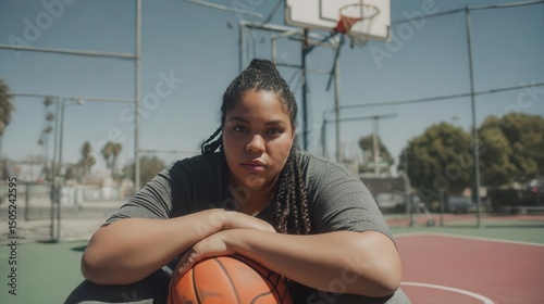 Plus-Size Teen Confidently Performs Basketball Drills