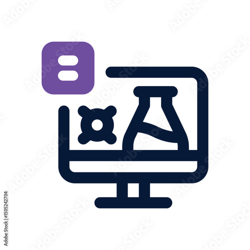 virtual lab duotone icon. Sleek and modern vector icon for websites, mobile apps, marketing materials, and corporate design. Fully scalable and ready to use.