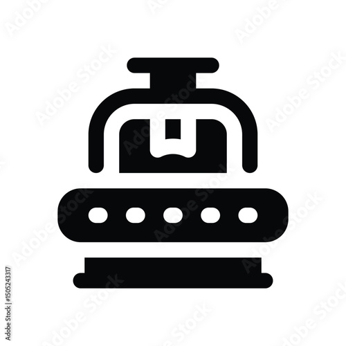 conveyor glyph icon. Strong and solid vector icon for websites, mobile interfaces, presentations, and visual branding. High quality and easy to edit.