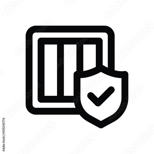 insurance package line icon. Clean and minimalist vector icon for websites, mobile apps, presentations, and logos. Fully scalable and customizable for any project.