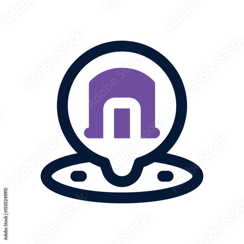 warehouse location duotone icon. Sleek and modern vector icon for websites, mobile apps, marketing materials, and corporate design. Fully scalable and ready to use.