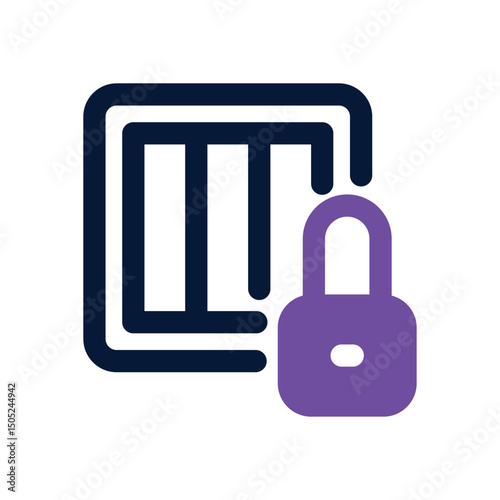 locked package duotone icon. Sleek and modern vector icon for websites, mobile apps, marketing materials, and corporate design. Fully scalable and ready to use.
