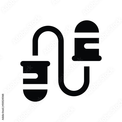 skipping rope glyph icon. Strong and solid vector icon for websites, mobile interfaces, presentations, and visual branding. High quality and easy to edit.
