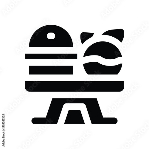 balanced diet glyph icon. Strong and solid vector icon for websites, mobile interfaces, presentations, and visual branding. High quality and easy to edit.