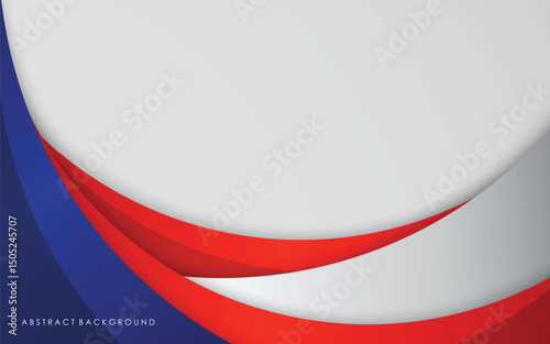 Modern abstract background blue, white and red with silver gradients colorful design