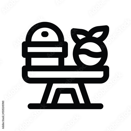 balanced diet line icon. Clean and minimalist vector icon for websites, mobile apps, presentations, and logos. Fully scalable and customizable for any project.