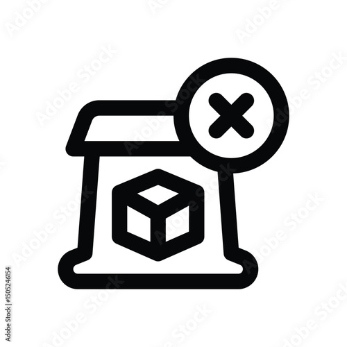 no sugar line icon. Clean and minimalist vector icon for websites, mobile apps, presentations, and logos. Fully scalable and customizable for any project.