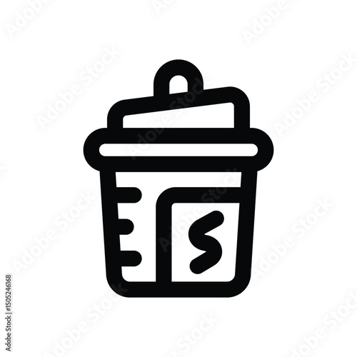 protein shake line icon. Clean and minimalist vector icon for websites, mobile apps, presentations, and logos. Fully scalable and customizable for any project.
