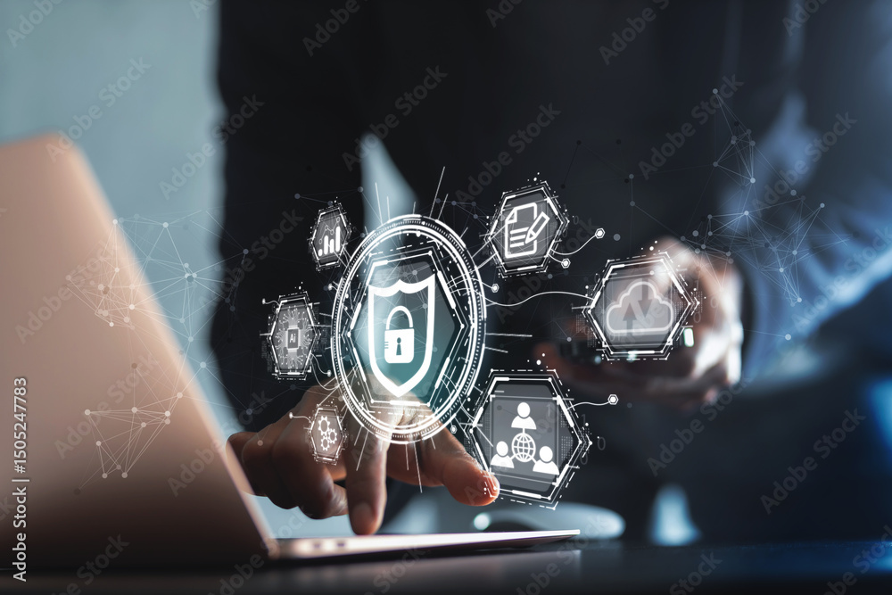 custom made wallpaper toronto digitallock mark cybersecurity internet, protect attacks from a hacker. concept of password privacy on an online system, secure data from crime, virus cyber. cyber security technology digital information.