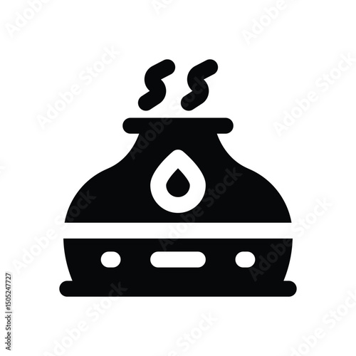 diffuser glyph icon. Strong and solid vector icon for websites, mobile interfaces, presentations, and visual branding. High quality and easy to edit.