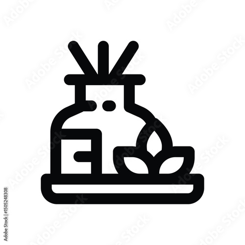 aroma therapy line icon. Clean and minimalist vector icon for websites, mobile apps, presentations, and logos. Fully scalable and customizable for any project.