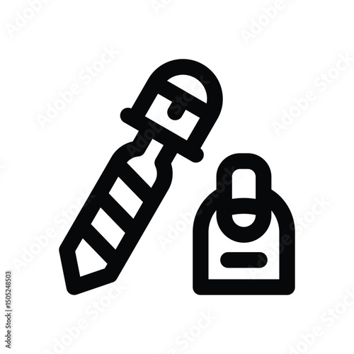 nail file line icon. Clean and minimalist vector icon for websites, mobile apps, presentations, and logos. Fully scalable and customizable for any project.