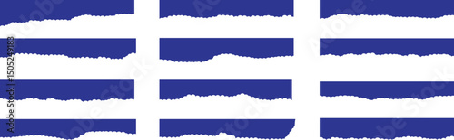 Paper scraps with torn edges. Page or scrap note with damaged style. Torn paper edges, vector illustration