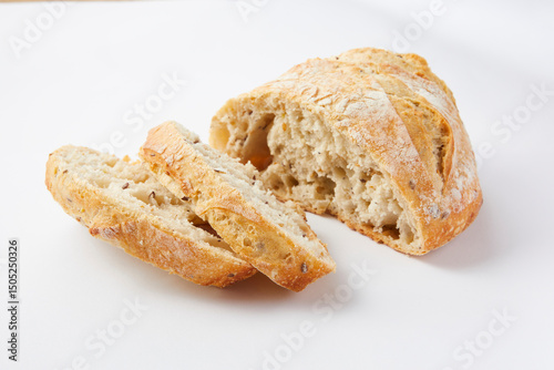 Miche de pain blanc français aux céréales