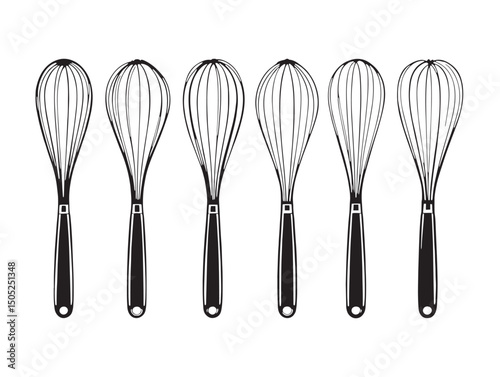 minimalist whisk line art perfect for culinary projects