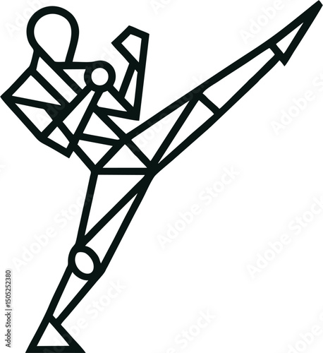 Geometric warriors swift aerial kick