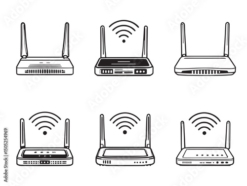 router line drawing for internet network design