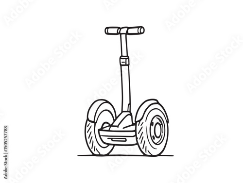 segway line art electric scooter vector for designers