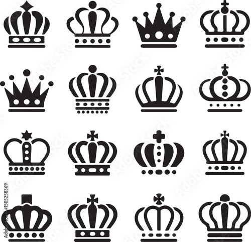 Royal Crown Silhouette Design

Vintage King’s Crown Vector Art

Queen’s Tiara Silhouette Illustration

Classic Crown Icon with Jewels Vector

Minimal Crown Outline Silhouette